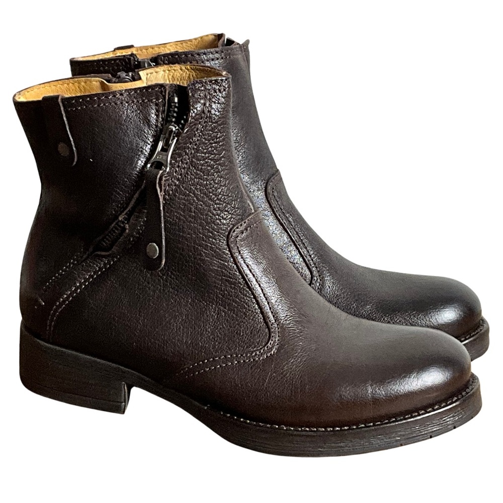 Brako Custer Brown Leather Ankle Boots, New in Box, Size EU 37